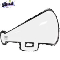 Pkg White Megaphone 27"