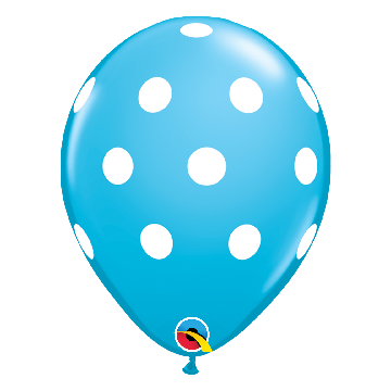 11" Big Polka Dot Robin's Egg Blue - Click Image to Close