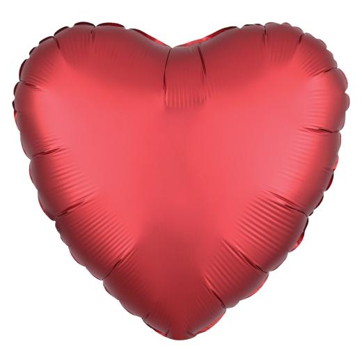 Pkg Red Satin Heart 68"