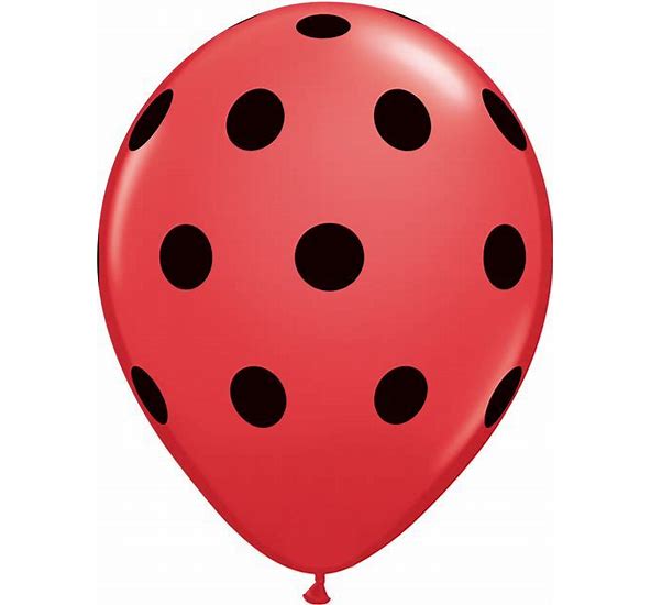 5" Fashion Red w/ Black Polka Dots