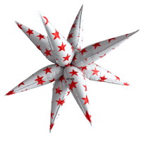 Pkg Blue Sparkle Star Starburst 32"