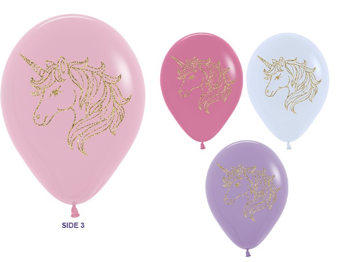 5" Glitter Gold Unicorns Assortments